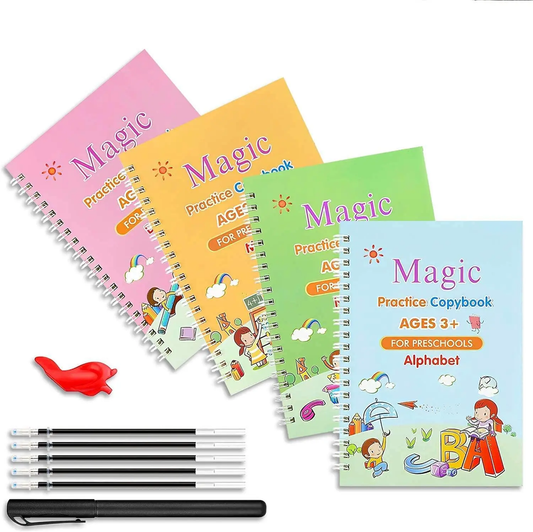 Sank Magic Practice Copybook (4 BOOKS,1 PEN,1 GRIP,10 REFILL)